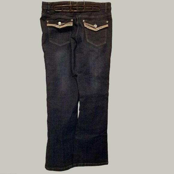 PBX Basics Womens Jeans Dark Wash Bootcut - Picture 3 of 7